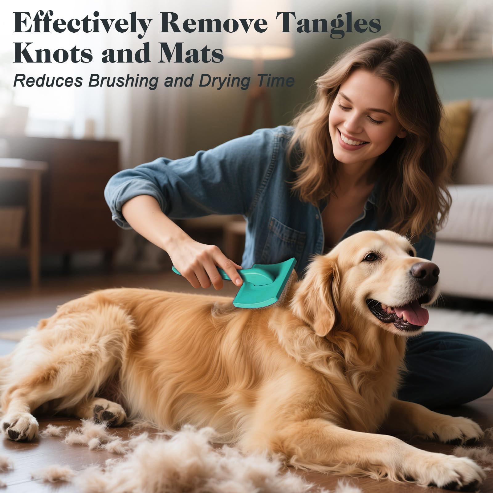 

Специальная разглаживающая щетка для собак и расческа, щетка для груминга собак со сверхдлинными иглами для эффективного удаления, узлов и колтунов One Size зелёный