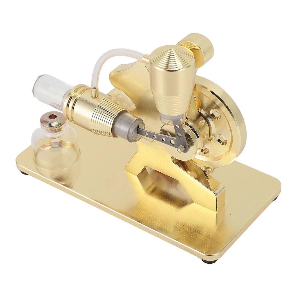Stirling Engine Motor Model Colorful LED Educational Electricity Power Generator Toy for Kids Adults Gold