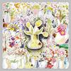 50 Hand-Painted Vase Stickers: Fresh Flower Cartoon, Waterproof & Decorative for Journals