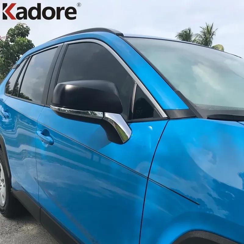 For Toyota RAV4 RAV 4      2024 Chrome Side Door Rearview Mirror Cover Trim Molding Strip Car Accessories