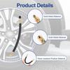 2Pcs Tire Rubber Valve Extension Tube Extender, Valve Stem Extender Tire Inflation Extension Hose Tire Valve Extension Tool For Car Tire Motorcycle