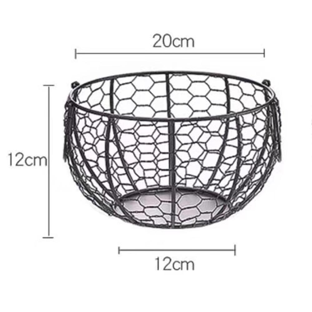 Snack Egg Storage Basket Fruit Holder Collection 1pc Kitchen Iron Black