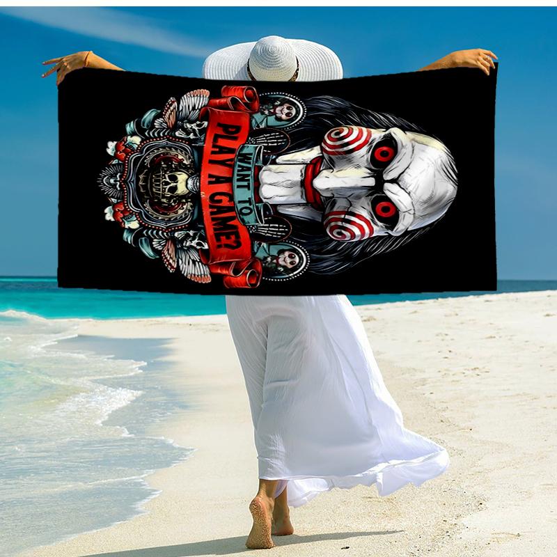 Saw Movie Fashion Beach Towel: Ideal for Summer Adventures Soft, absorbent and quick drying suitable for swimming and bathing