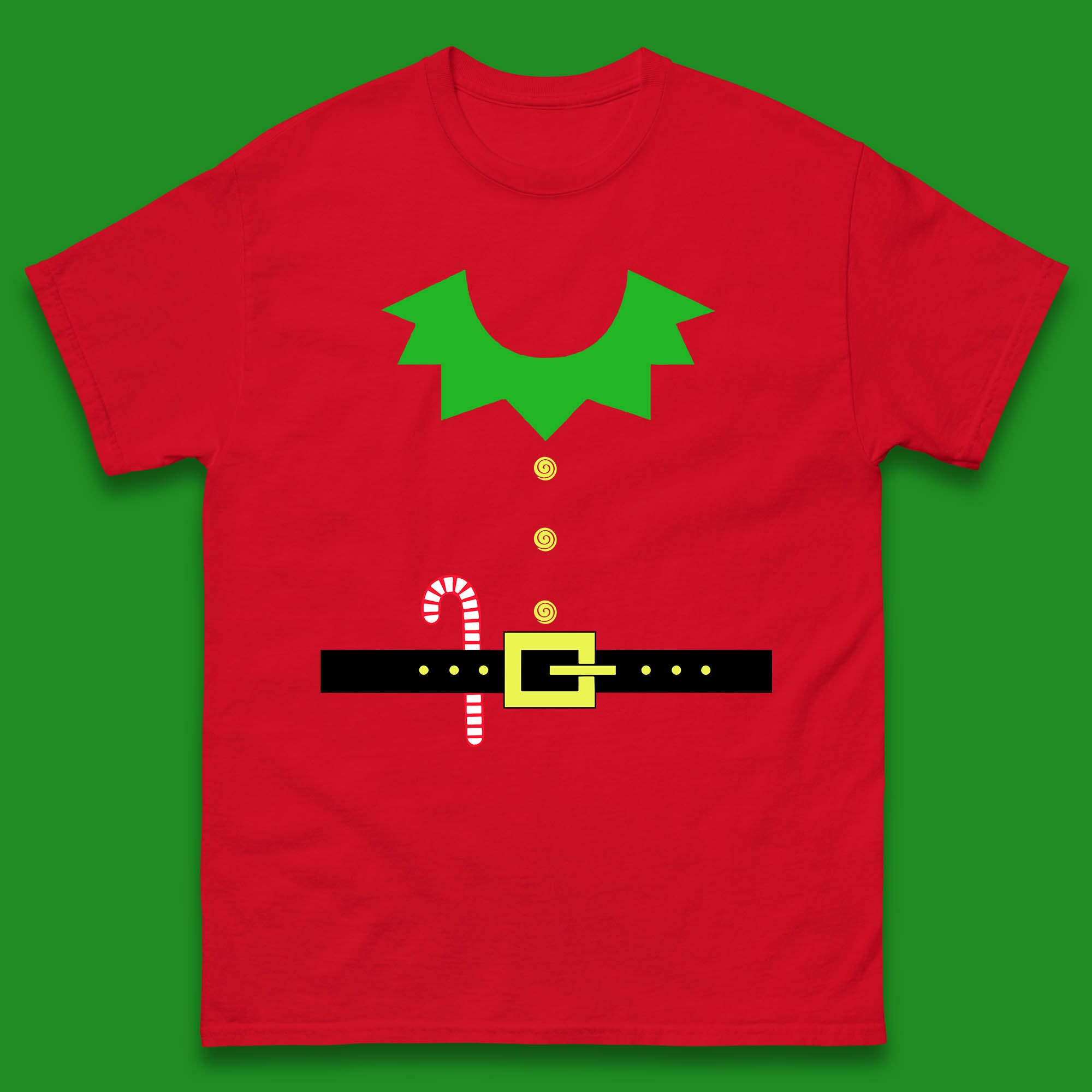 Christmas Elf Costume Mens T Shirt Womens Tops Tees Christmas Candy Top S