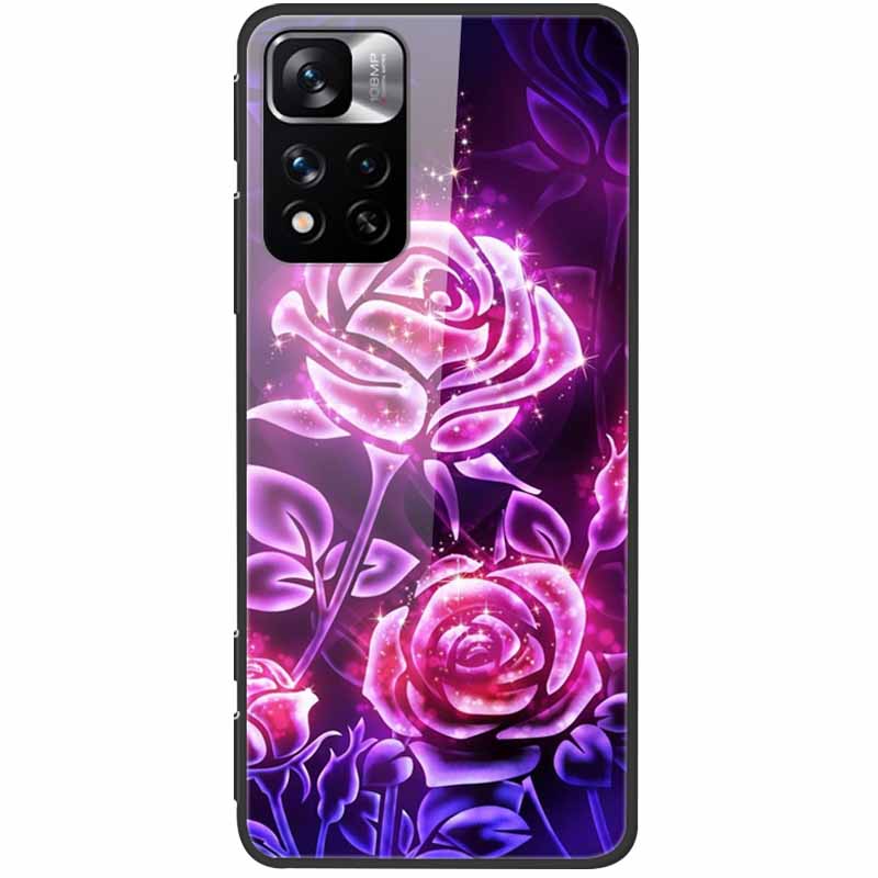 Tempered Glass Case For Xiaomi Redmi Note 11 Pro+ 5G Cover Hard Protective Funda for Redmi Note 11 Pro Plus 5G Soft Bumper 6.67