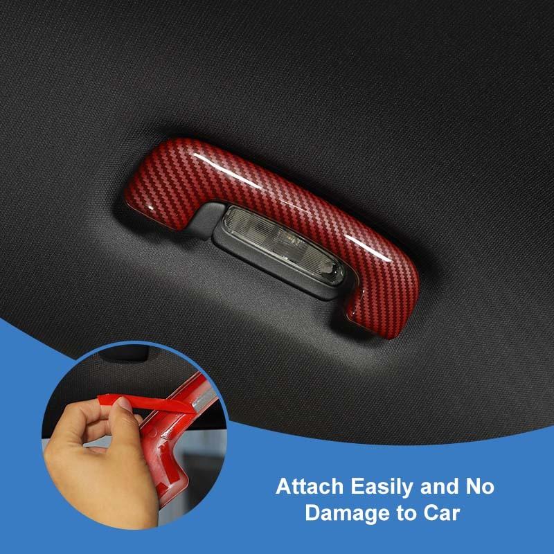 ABS Top Handle Decoration Protective Cover Sticker Fit For Dodge Charger 2011 Up Car Interior Accessories