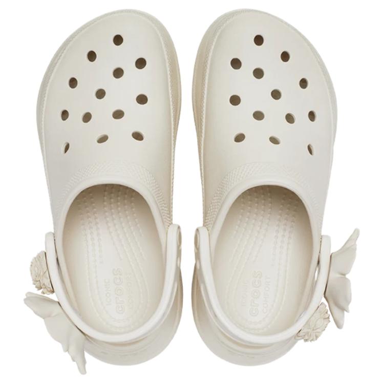 Crocs Zoccoli Semplici Comodi con Bouquet Floreale Retrò Donna Zoccoli Beige 214482-2MC