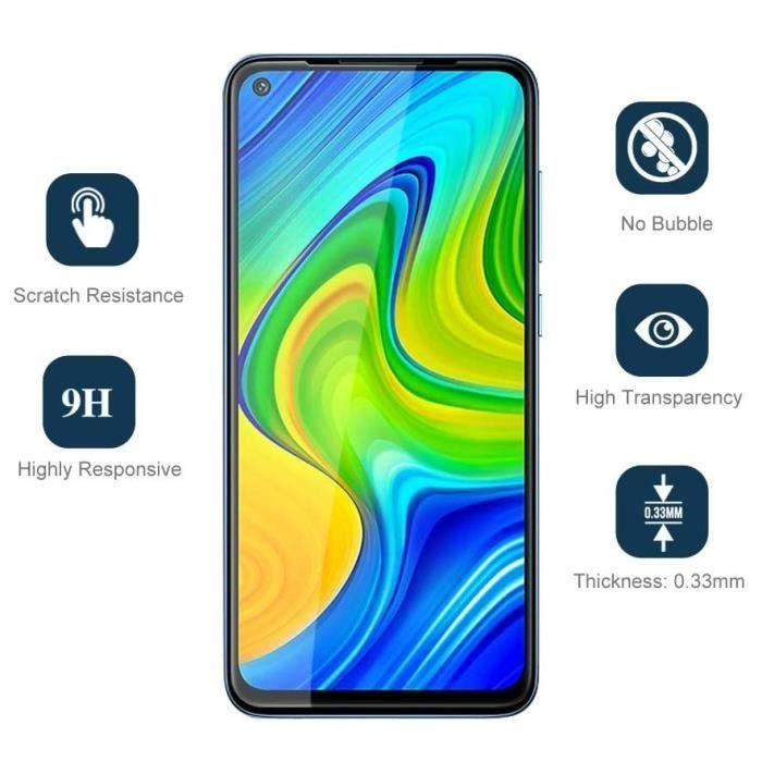 Film de protection - Phonillico - Xiaomi REDMI NOTE 9 - Pack de 2 - Verre trempé - Résistant aux rayures