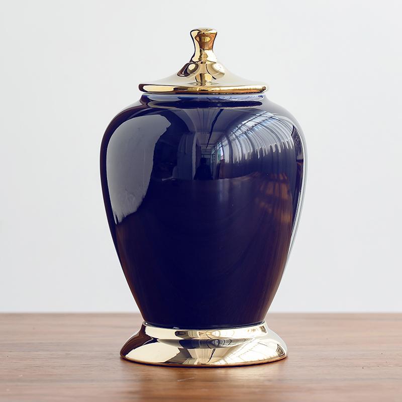 Ceramic Tea Caddy Household Sealable Tea Caddy Kitchen Condiment Storage Jar Dried Fruit Candy Storage Jar Home Decoration