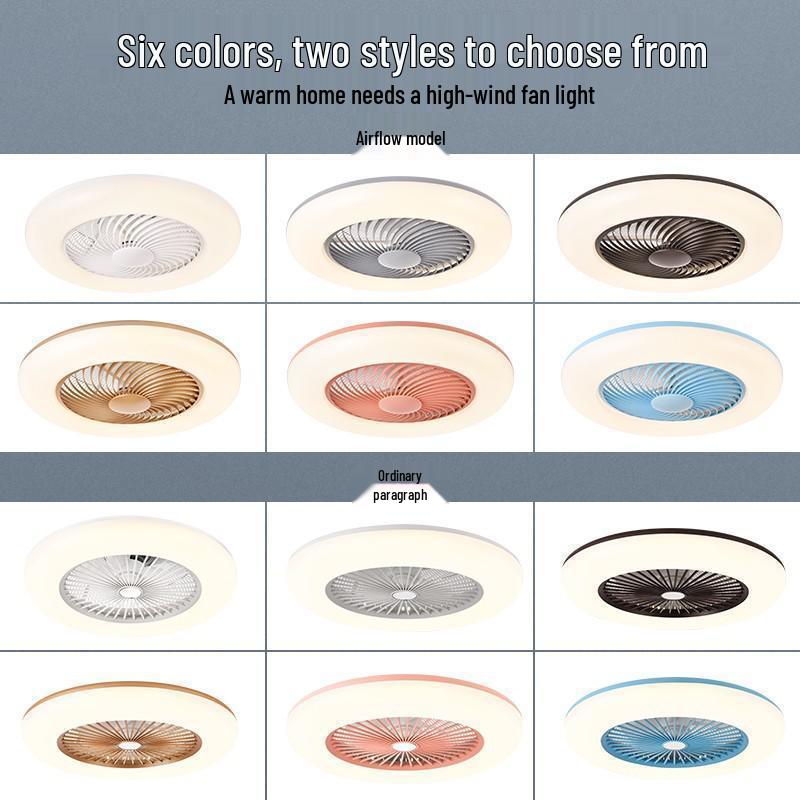 Ultra-thin Silent Ceiling Fan Light: Modern Invisible Chandelier for Bedroom, Living, and Dining Rooms