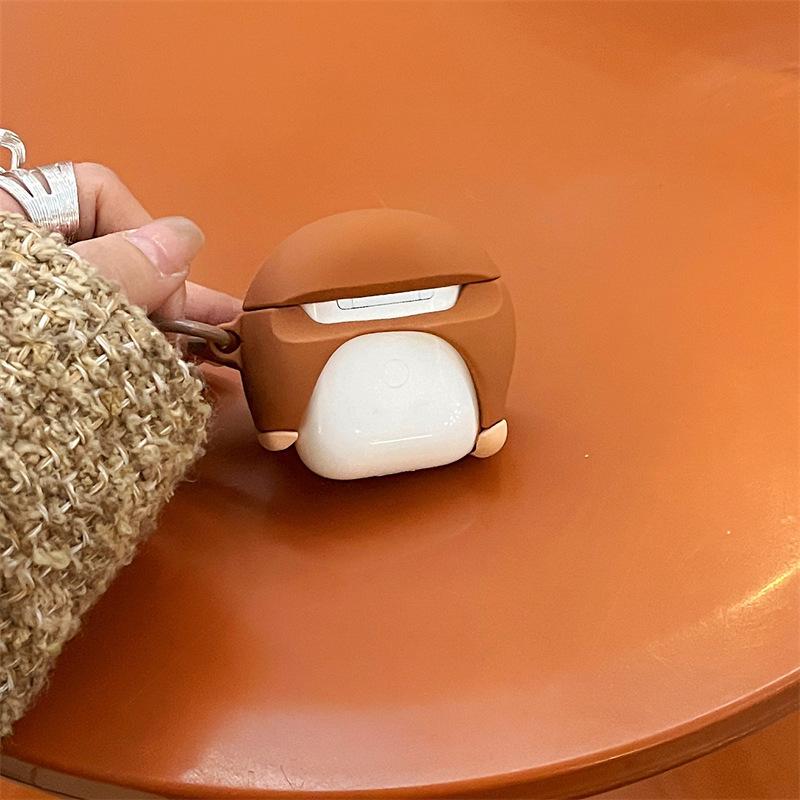 Brown Lying Flat Puppy for Apple AirPods1 Bluetooth Wireless Headset Cover 1/1/1 Pro1 Silicone Female