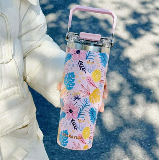 

SITARAYURI Dual-Drink Insulated Large Capacity Coffee Cup for Outdoor & Car Use 600ml