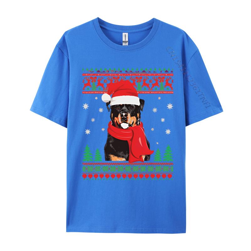 Rottweiler Santa Hat Snow Flake Ugly Tshirt Retro Printed T shirt Anime Tee Shirt Man Clothing Plus Size