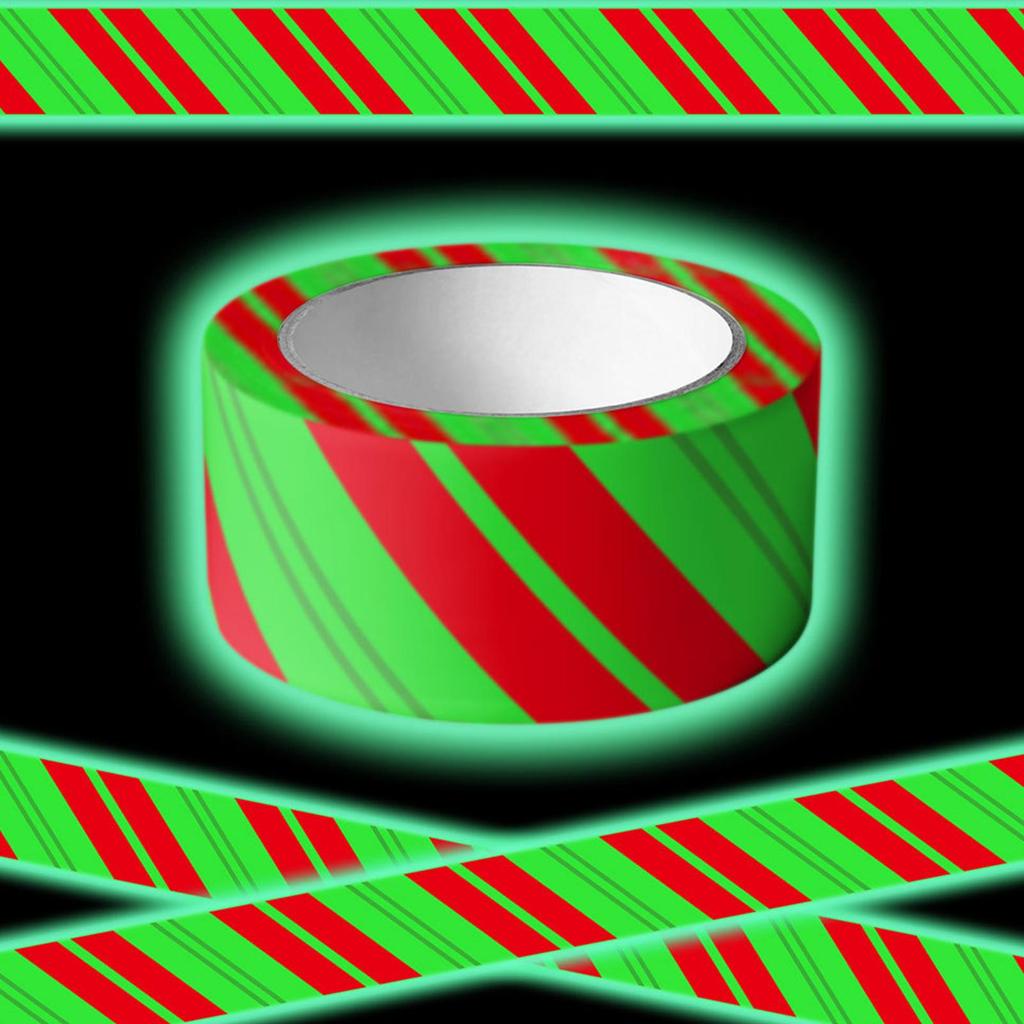16,4ft Weihnachts-Absperrband DIY Weihnachten Im Dunkeln leuchtendes dekoratives Warnband Leuchtende Feiertagsdekorationsbandrolle