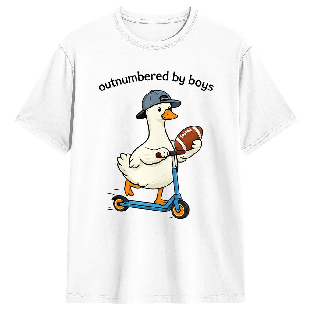 Funny Boy Mom Goose Mothers Day Tshirt Harajuku Tshirts Short Sleeve Street Style Tops Summer Cotton Oversized Clothing