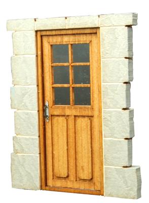 Cobaanii Mokei Kobo Scale Frontline Series European House Door C Assembly Kit 1/35 FS-015