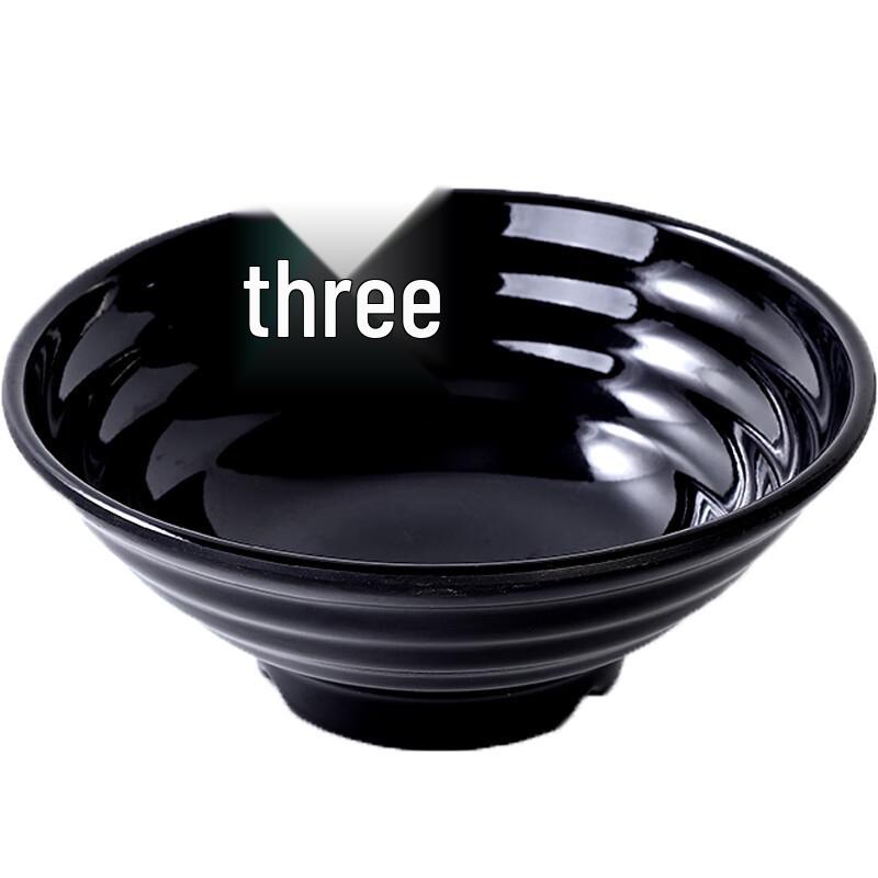 Chidien 8-inch Black Melamine Ramen & Soup Bowl, 20-Pack