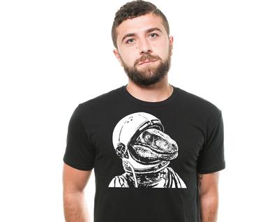 Herren Astronaut Dinosaurier T-Shirt: Lustiges T-Rex Grafik-T-Shirt