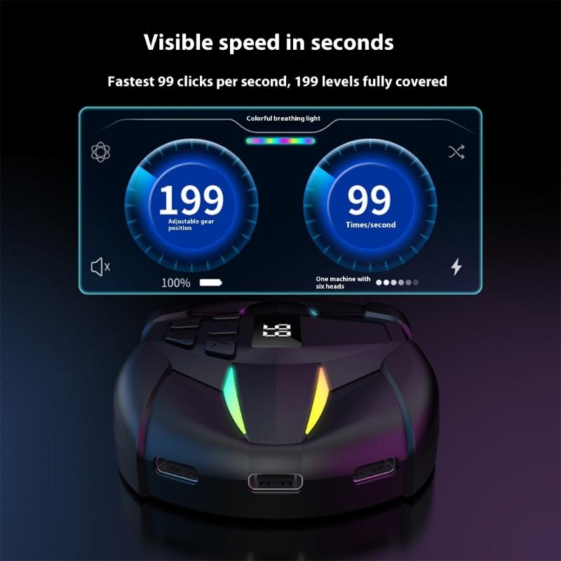 Fast Speed Screen Tapper Featuring Sensors Mapping Technology and Dynamic Breathing LED Effects for Smartphone Tablet