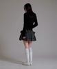 LIKE THE MOST Striped Inner Layered Cardigan T-Shirt_Black