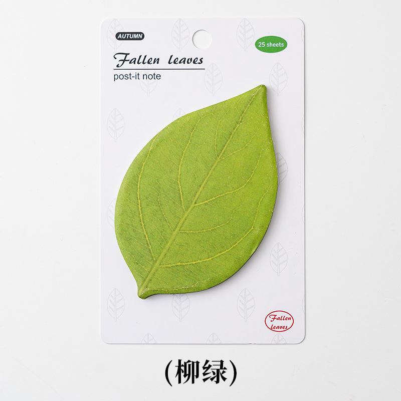 

Special shaped sticky notes cross border leaf n time stickers with high grade sense and strong stickiness leaf memo message