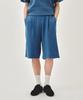 Malittepeulangsowajeobeo Outline Classic Logo Dyeing Bermuda Sweat Shorts Blue