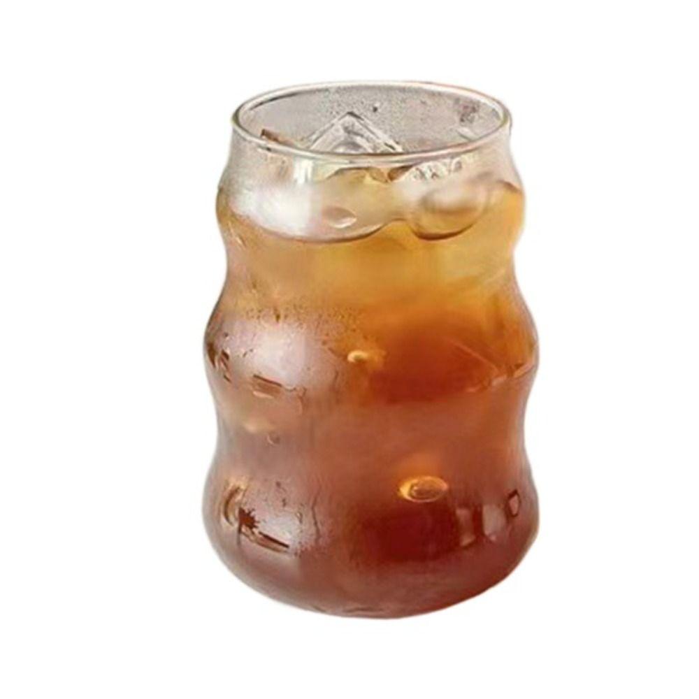 Wave Shape Mugs Vertical Grain Glass Stripes Cup Drinkware   Gift
