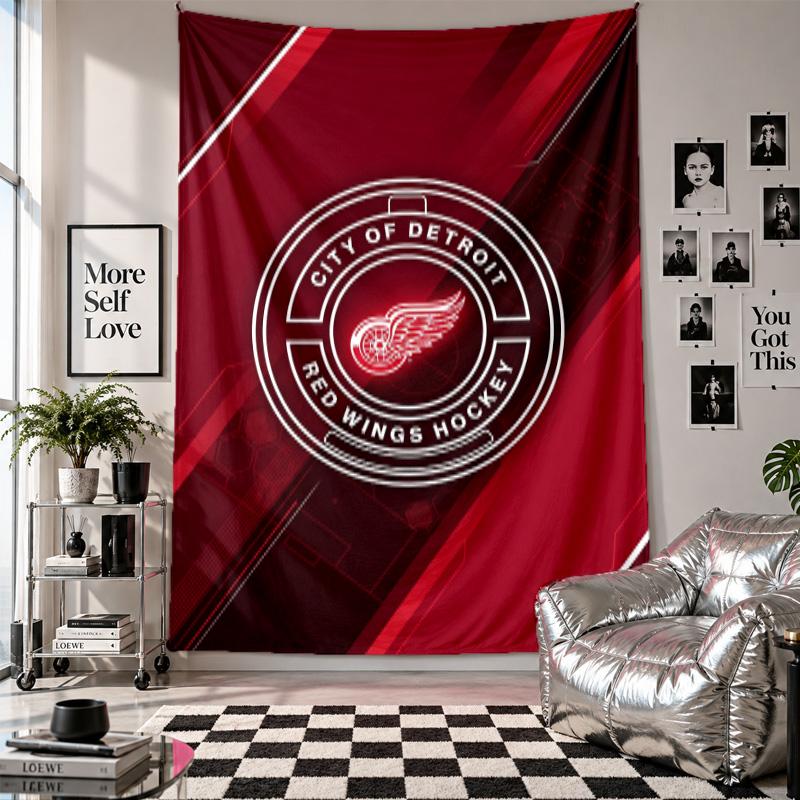 Detroit Red Wings Wall Tapestry Home Decor Wall Hanging Cloth for Bedroom Living Room Background