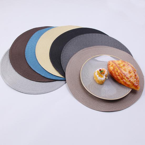 Decorative Placemat Round Heat Resistant Table Mat Handmade Anti-Scald Insulation Pads Coasters Kitchen Home Decor
