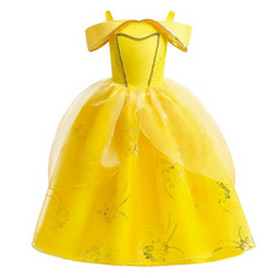 Children's Halloween Sophia Rapunzel Dress - Girls' Puff Sleeve Mesh Costume Gown