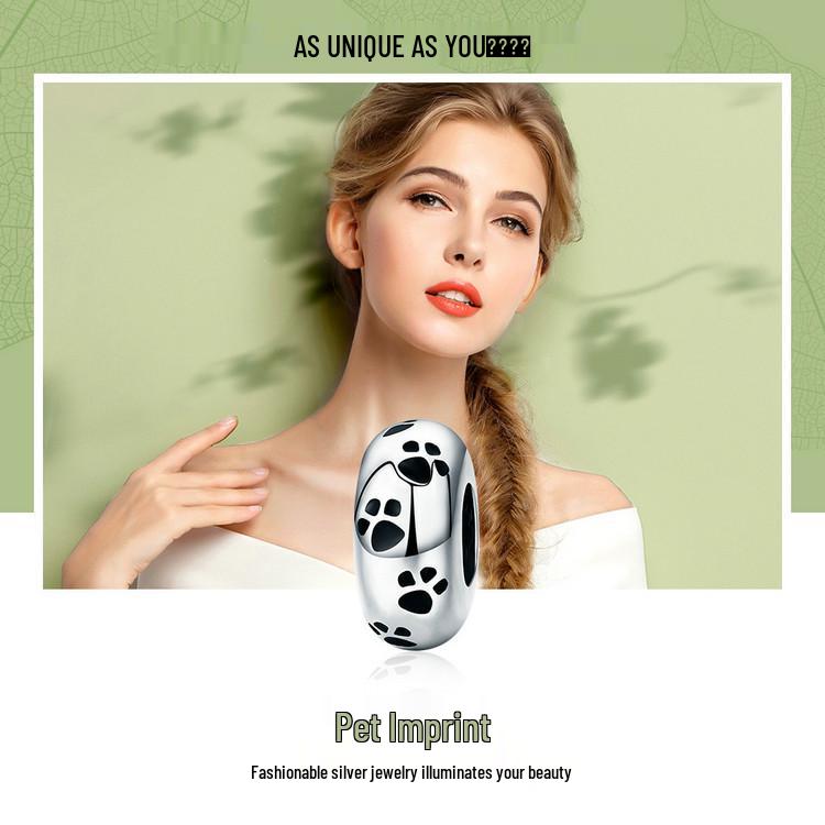 Yinziyun Animal Series Sterling Silver S925 Silicone Spacer Bracelet DIY Accessory (SCC594)