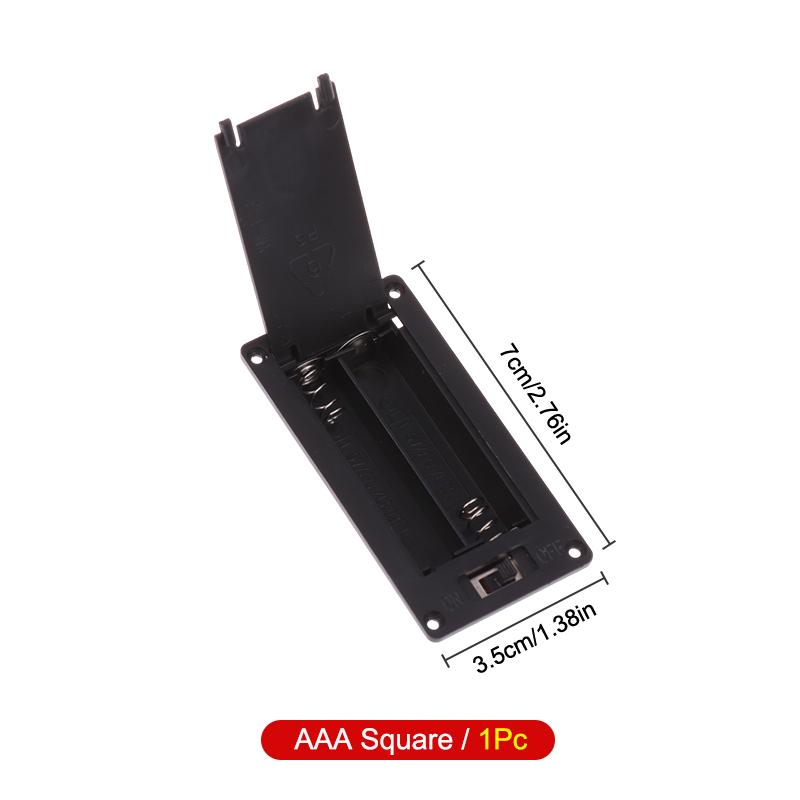 

1/5Pcs 2 AAA/AA 3V Battery Case With Switch Cover Round Embedded Battery Holder Battery Storage Boxes Switch Socket Container