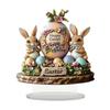 Bunnies Figurines Easters Decoration Table Centerpieces Acrylic Easters Eggs Rabbit Statue Rabbit Sculpture Home Decors