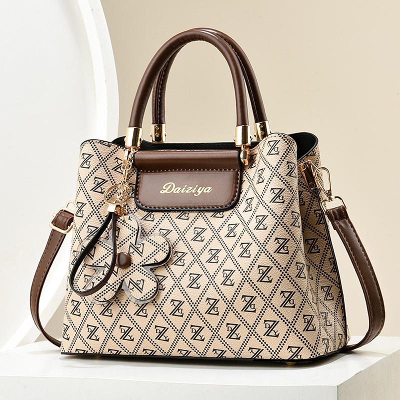 Chic Coffee Colored High-end Women s Handbag Versatile Fashionable Tote Bag Khaki