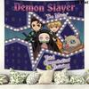 Demon Slayer Kimetsu No Yaiba Wall Tapestry Aesthetic Wall Hanging Printed Fabric Blanket Decorative Tapestries for Bedroom Living Room Home Decor
