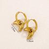 Niche Design 18K Gold Plated Stainless Steel Moon Hoop Earrings for Women