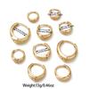 5 Pairs Basic Style Plain Hoop Earrings, Multi-Size Versatile Ear Hoops, Minimalist Daily Earrings (Two Colors Available)