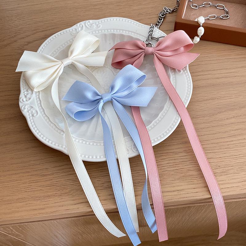Summer Sweet Girl Ribbon Bow Hairpin - Girly Duckbill Clip