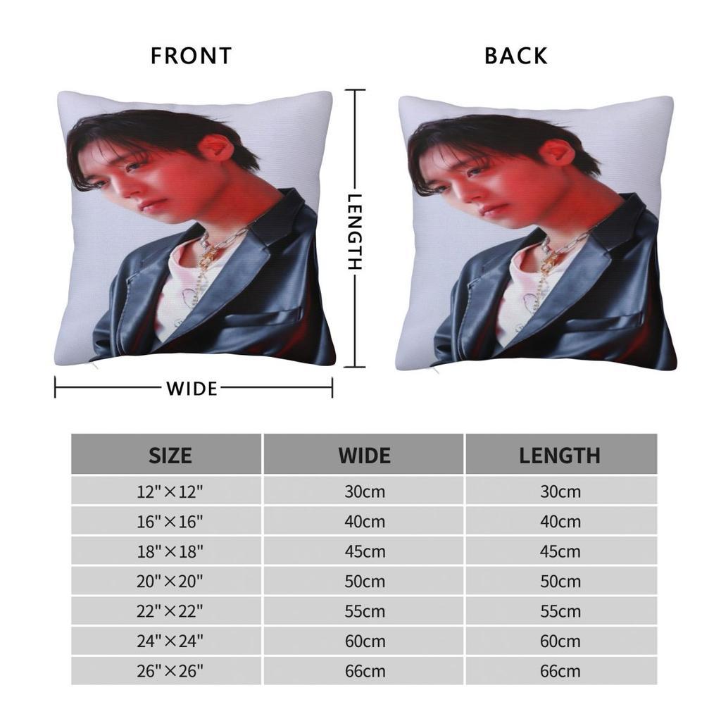 Car Decoration Park Ji Hoon Fan Gift Pillowcase Merch Pillow Cover Square Multiple Sizes