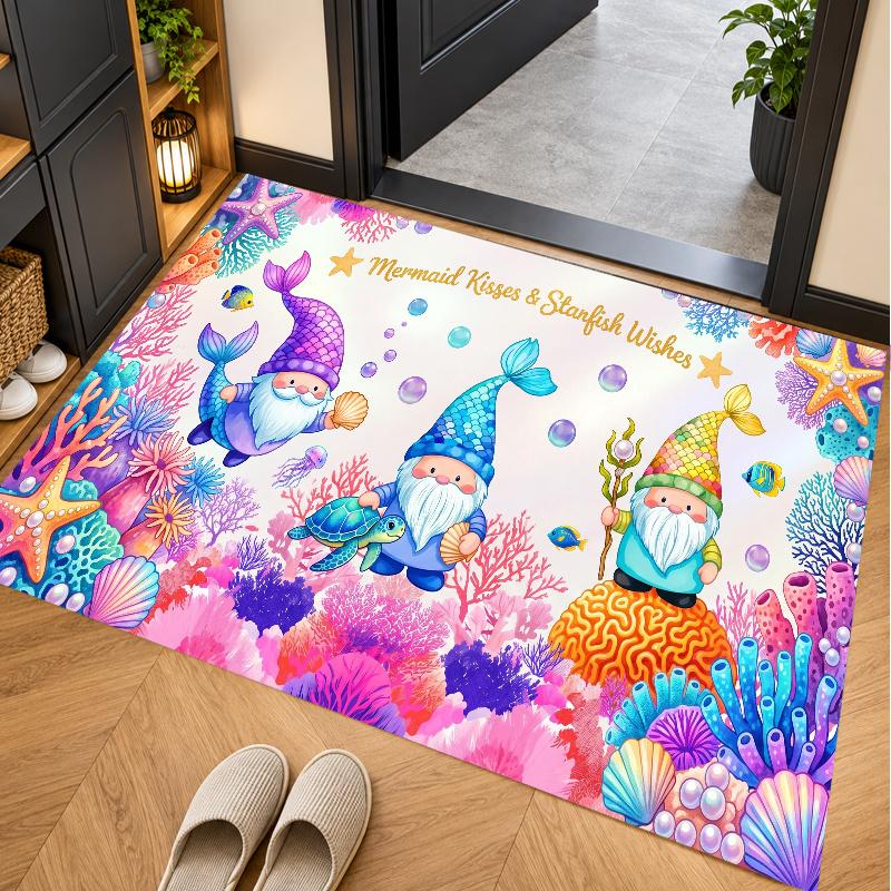 Christmas Theme Floor Carpet, Soft Area Rug, Xmas Indoor Home Holiday Decoration