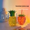 Cute Pineapple Shaped Juice Cup – Straw Tumbler for Milk Tea, Fruit Tea, Water, Portable Student Drinkware for School & Travel