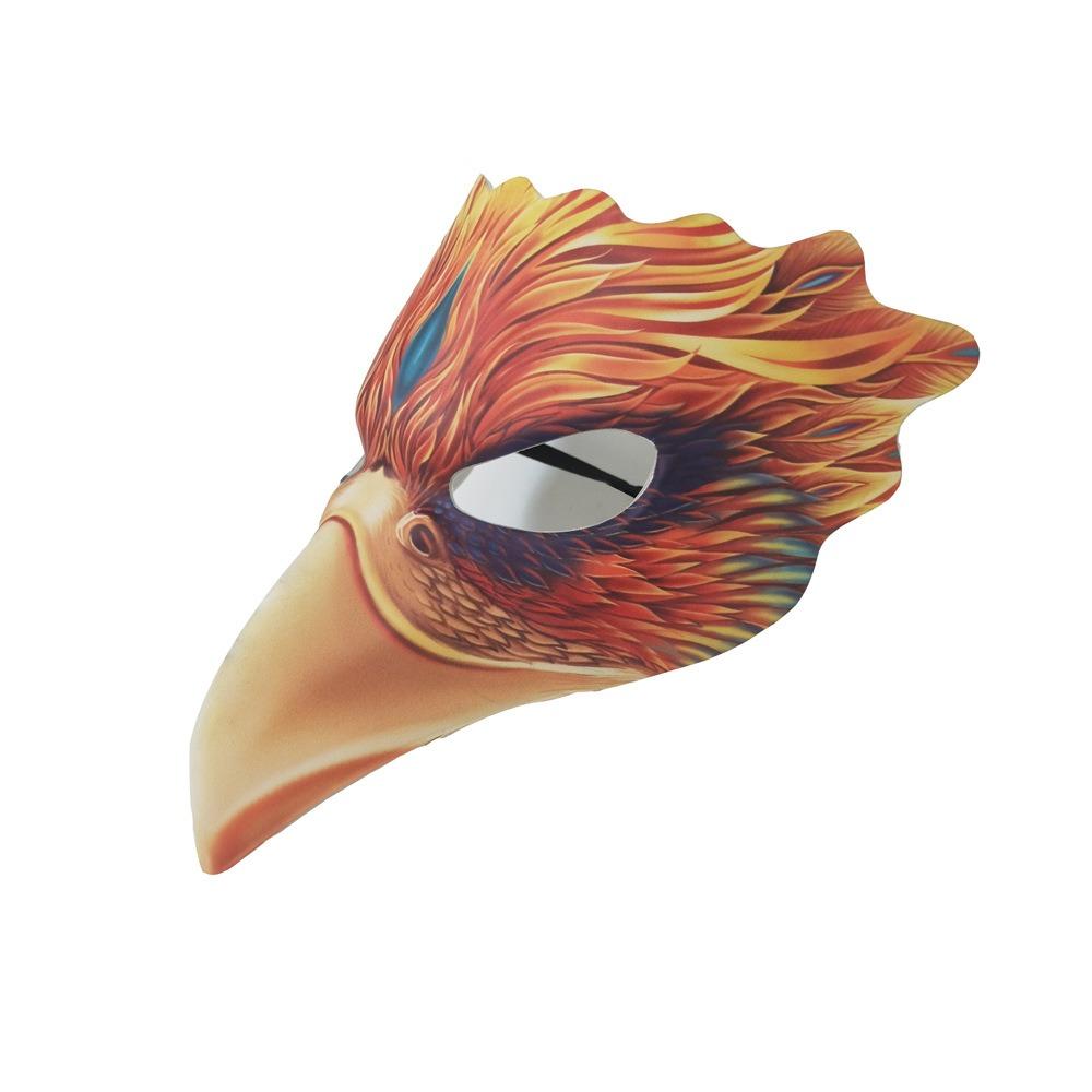 PU-Leder Tier-Cosplay-Maske mit elastischem Gürtel Leder Vogel Adler Maske Bühnenaufführungs-Requisiten
