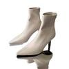 Thin Heel Short Boots Women'S Autumn And Winter Pointed Boots Temperament Chelsea Boots Thin Boots Thin High Heel Boots