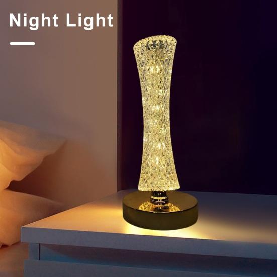 Bordlampe LED Nattlys Berøringskontroll Dimbar flimmerfri Øyebeskyttelse USB Oppladbart Nattbord Lampe Nattbordslampe