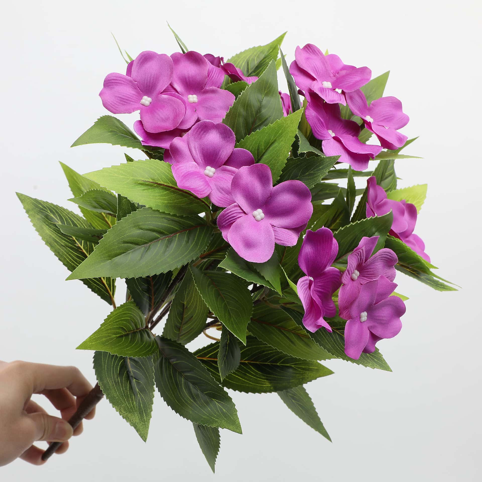 

1/2/6PCS Artificial Flowers, Realistic Faux Balsam, Lifelike Stems, UV Resistant for Home Hotel Indoor Outdoor Decor 1pcs