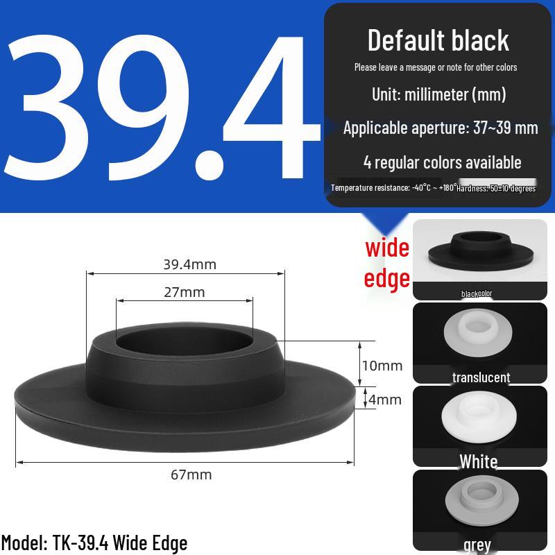 Black High-Temperature Resistant T-Shaped Silicone Stopper - Round Hole Rubber Gasket & Shock-Absorbing Blind Plug
