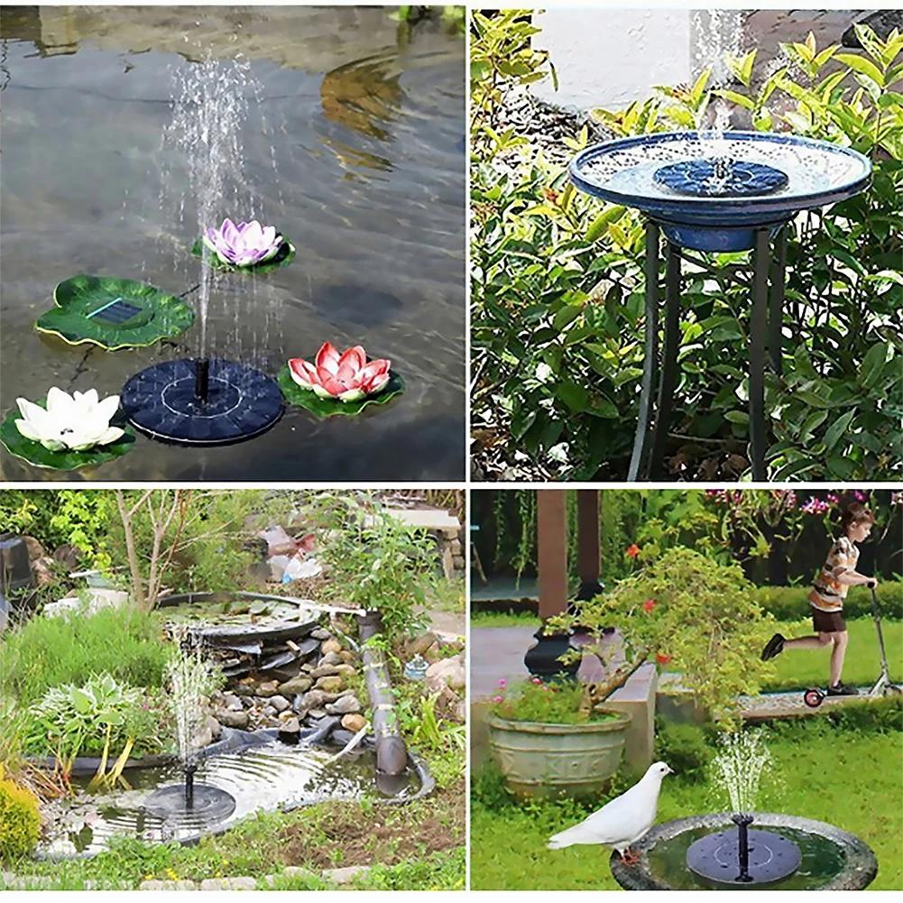 5W-1.2W Solar Springbrunnenpumpe 220L/H Solar Springbrunnen Solarpaneel Vogelbad Springbrunnen Außengarten Pool Wasserfontäne für Garten