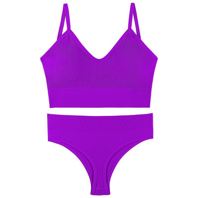 Women's French Wire-Free Push-Up Bra and Panty Set, Plus Size, Sexy Triangle Cup, Beautiful Back Design.