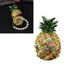Elegant Pineapple Shaped Jewelry Case With Gemstones Accent Secure Metal Compartment for Accessories