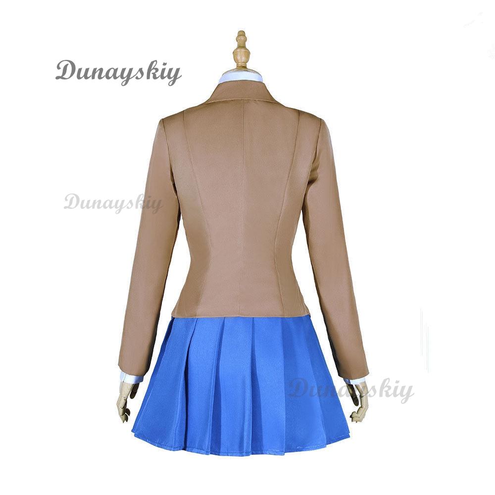 Gioco Doki Doki Literature Club Natsuki Cosplay Sayori Yuri Monika Costume Cosplay Set Parrucca Uniforme Scolastica Ragazza Donna Costumi
